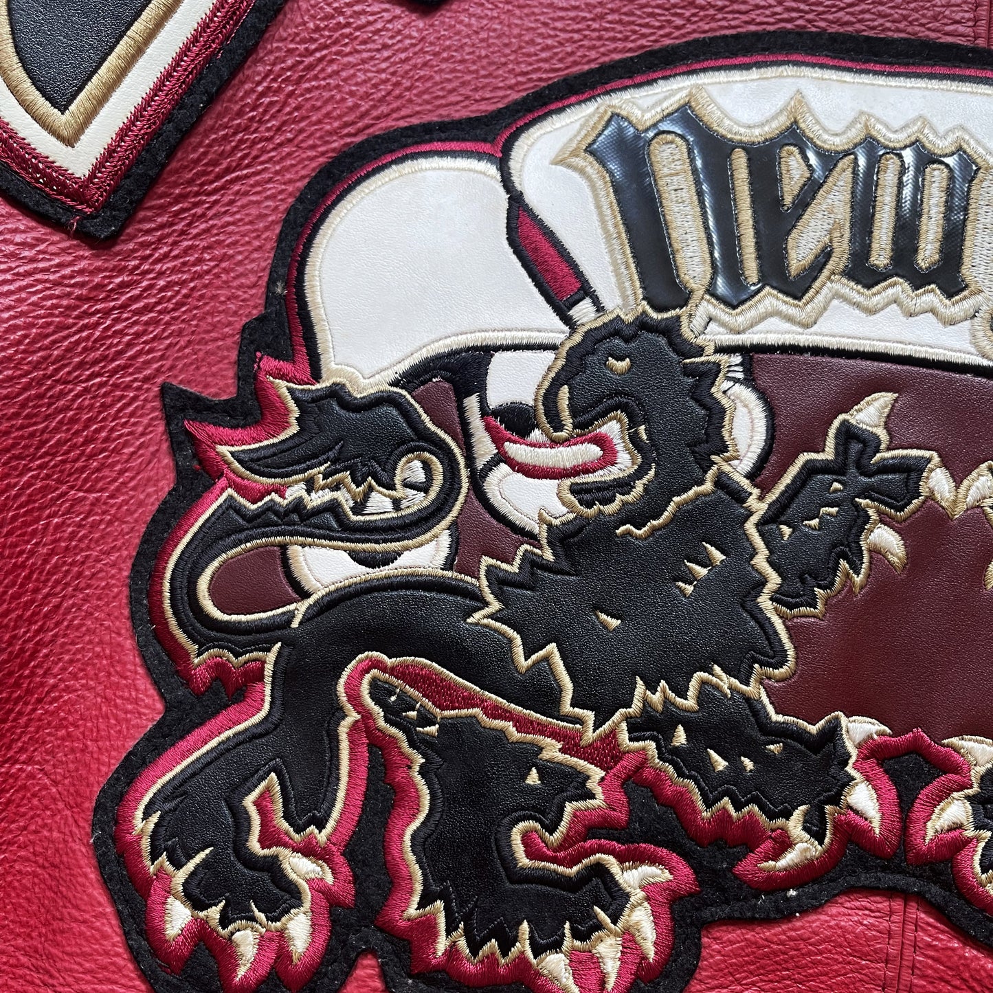 Avirex New York Lions Leather Varsity Jacket - L