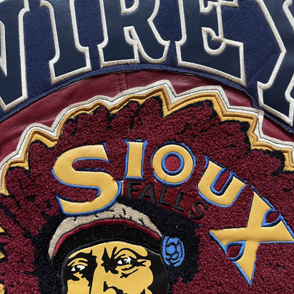 Avirex 'Sioux Football Team' Leather Varsity Jacket - M