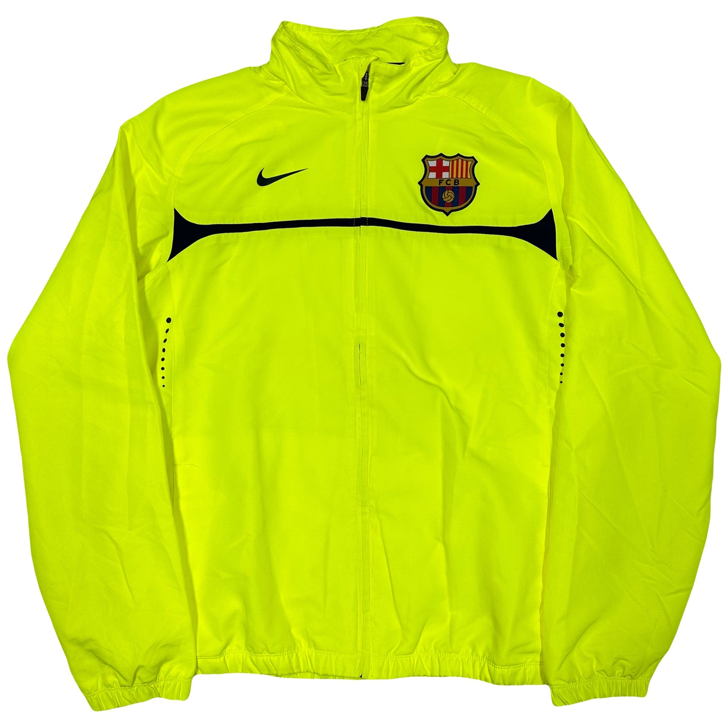 Nike Barcelona 2010/11 Tracksuit Top In Fluorescent Green ( XL )