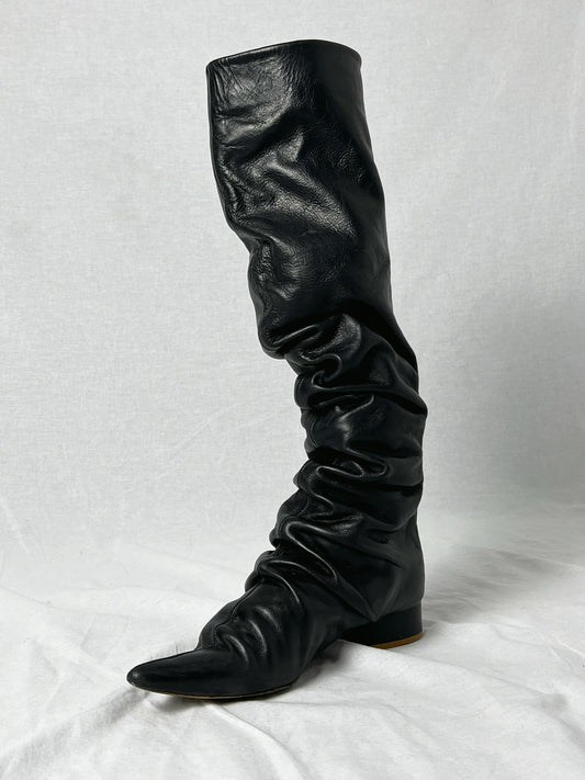 ANN DEMEULEMEESTER KNEE HIGH BOOTS | DEFAULT TITLE, Black
