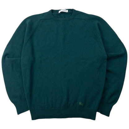 Vintage 90s Burberry Wool Jumper Size L | Large, Green