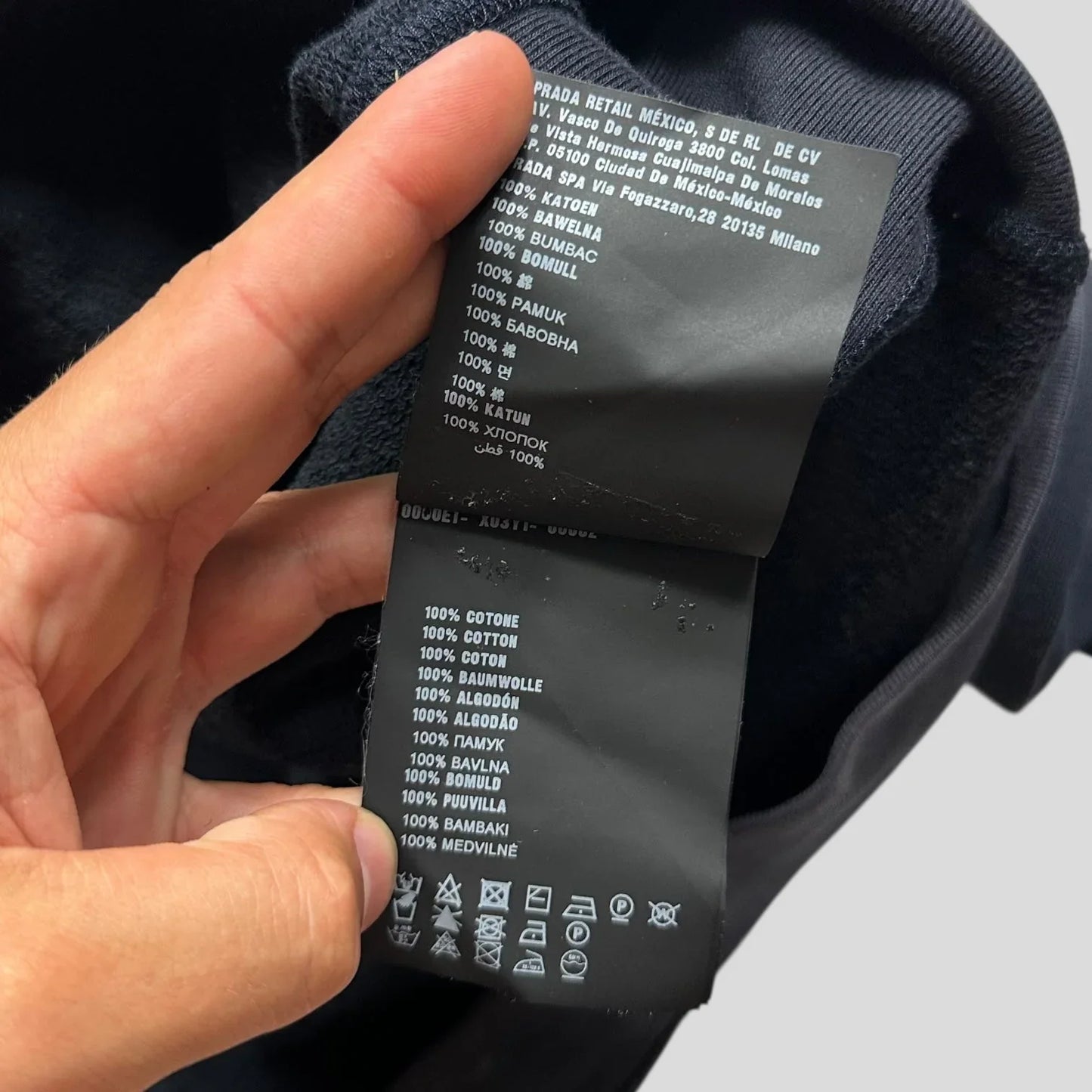 Prada Milano 2018 Red Tab Pullover Hoodie - M