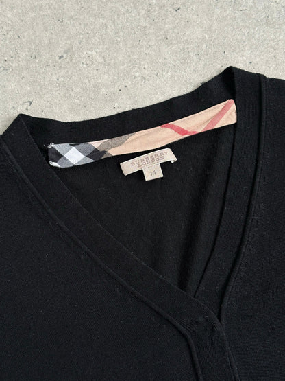 Burberry London 2000s Wool Silk Logo Cardigan - S