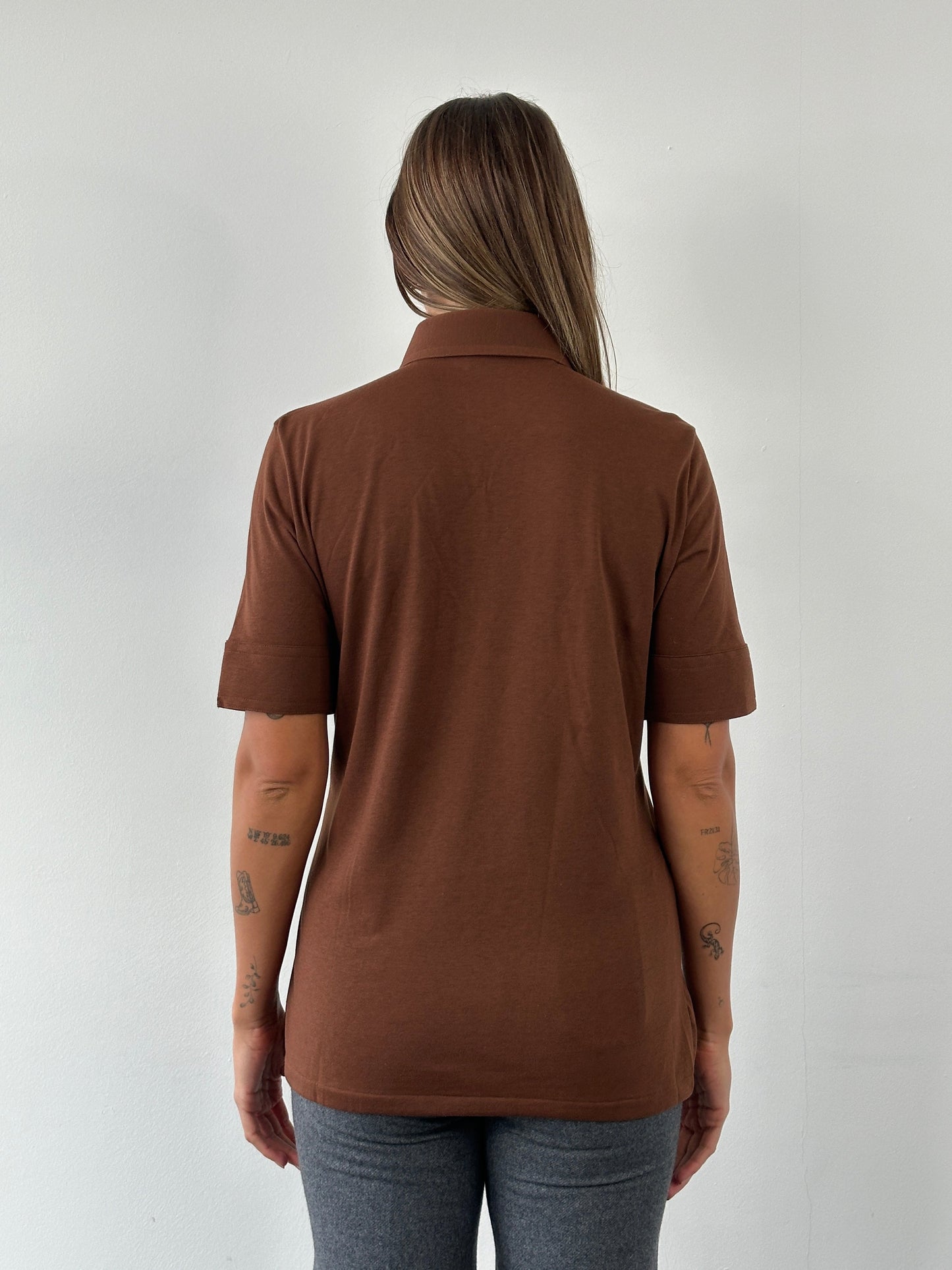 Italian Vintage 1970s Dagger Collar Polo Shirt - M