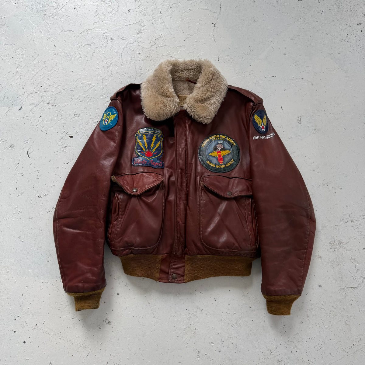 1960s schott hells angels leather souvenir flight jacket | O/S, Brown