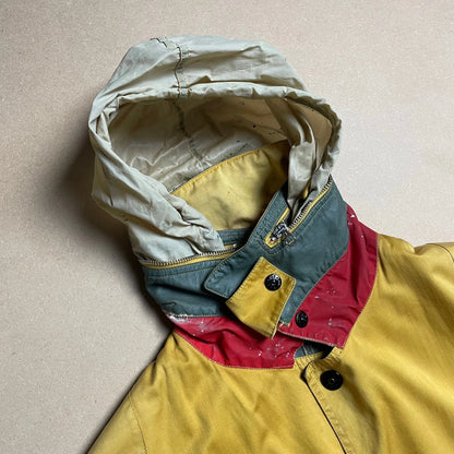 S/S 1990 Gold Yellow Hidden Reflective Collar Raso Gommato Safety Jacket