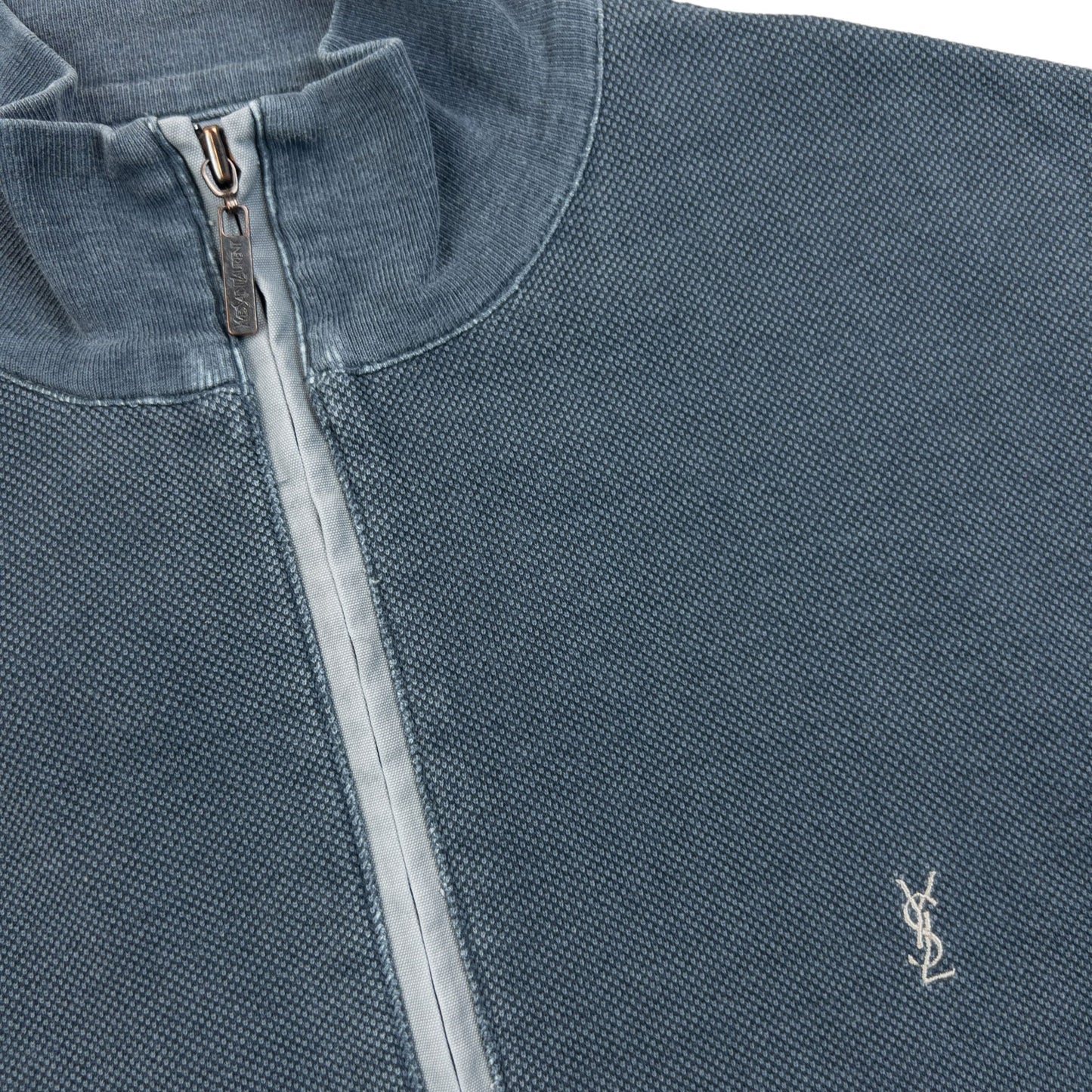 Vintage 2000s YSL Yves Saint Laurent Zip Up Sweatshirt Size M | Medium, Grey