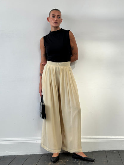 Marella Wide Leg High Waisted Palazzo Trousers - W26