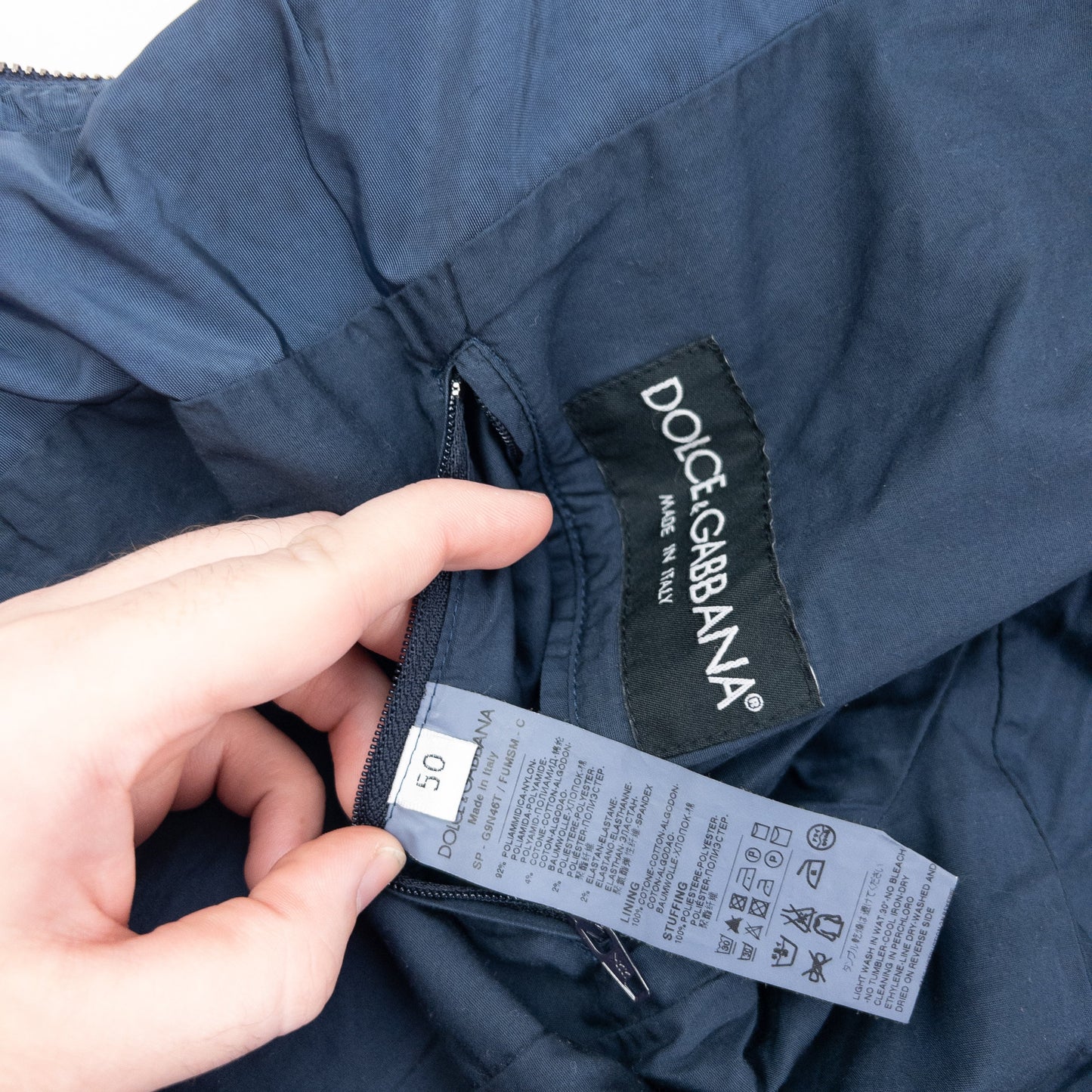 Vintage Dolce & Gabbana Multi Zip Pocket Bomber Jacket Size M