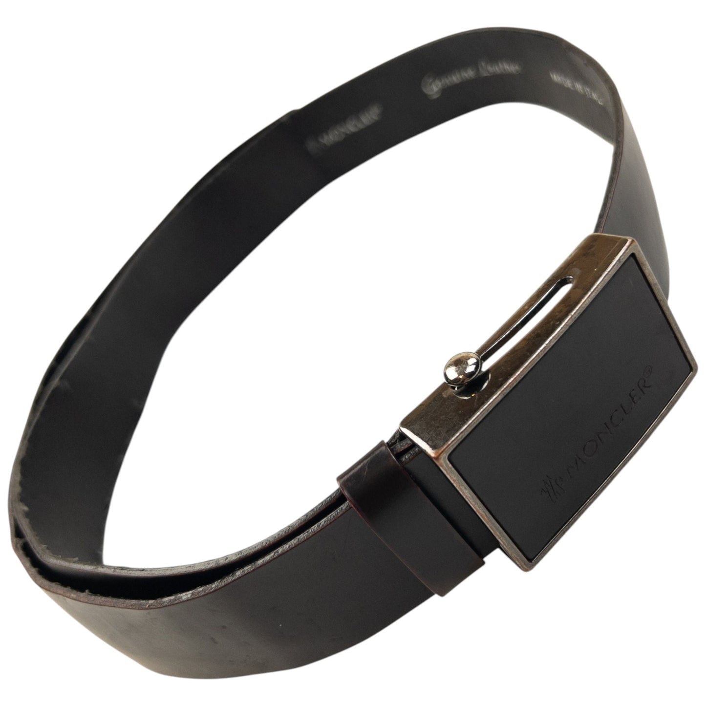 Vintage 90s Moncler Leather Belt One SIze | O/S, Black