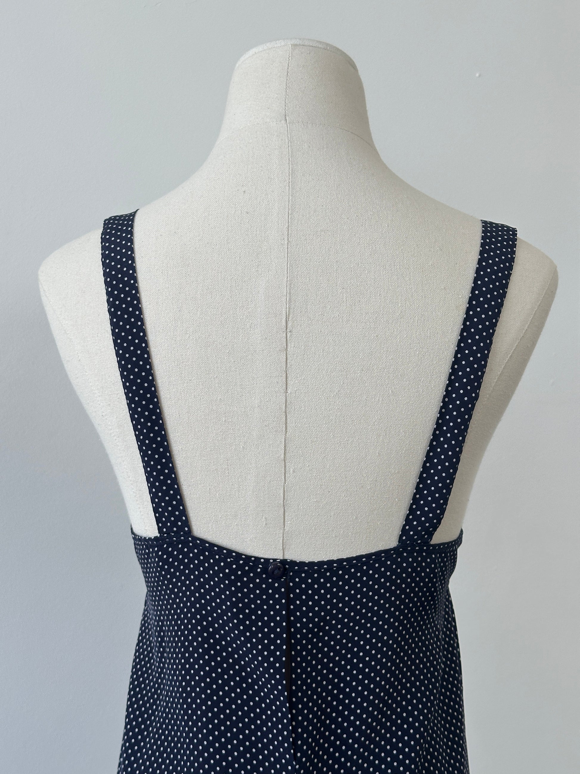 St Michael1990s Polka Dot Floor Length Slip Dress - M