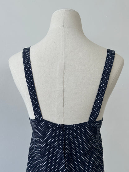 St Michael1990s Polka Dot Floor Length Slip Dress - M
