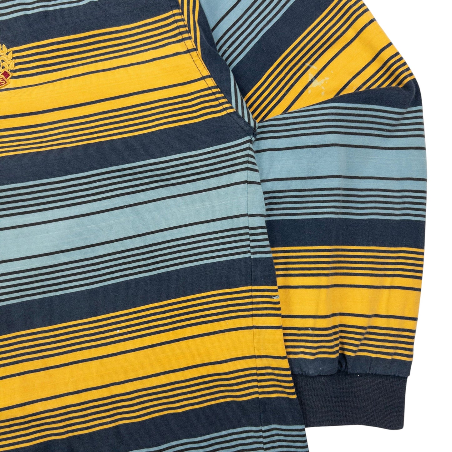 Vintage Burberry Striped Long Sleeve Polo Shirt Size XL