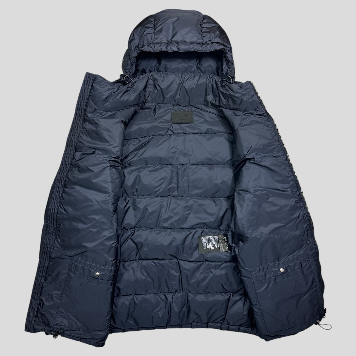 Prada 2020 Multipocket Plaque Logo Nylon Down Puffer - IT50 (L)