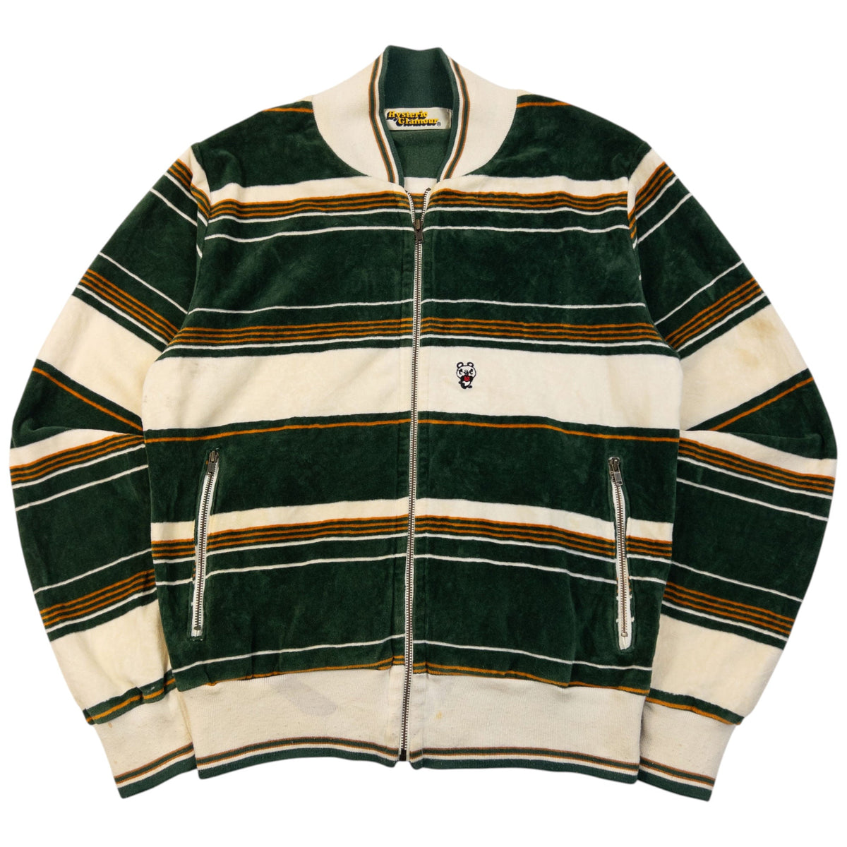 Vintage 90s Hysteric Glamour Striped Velour Jacket Womens Size S | Small, Multicoloured