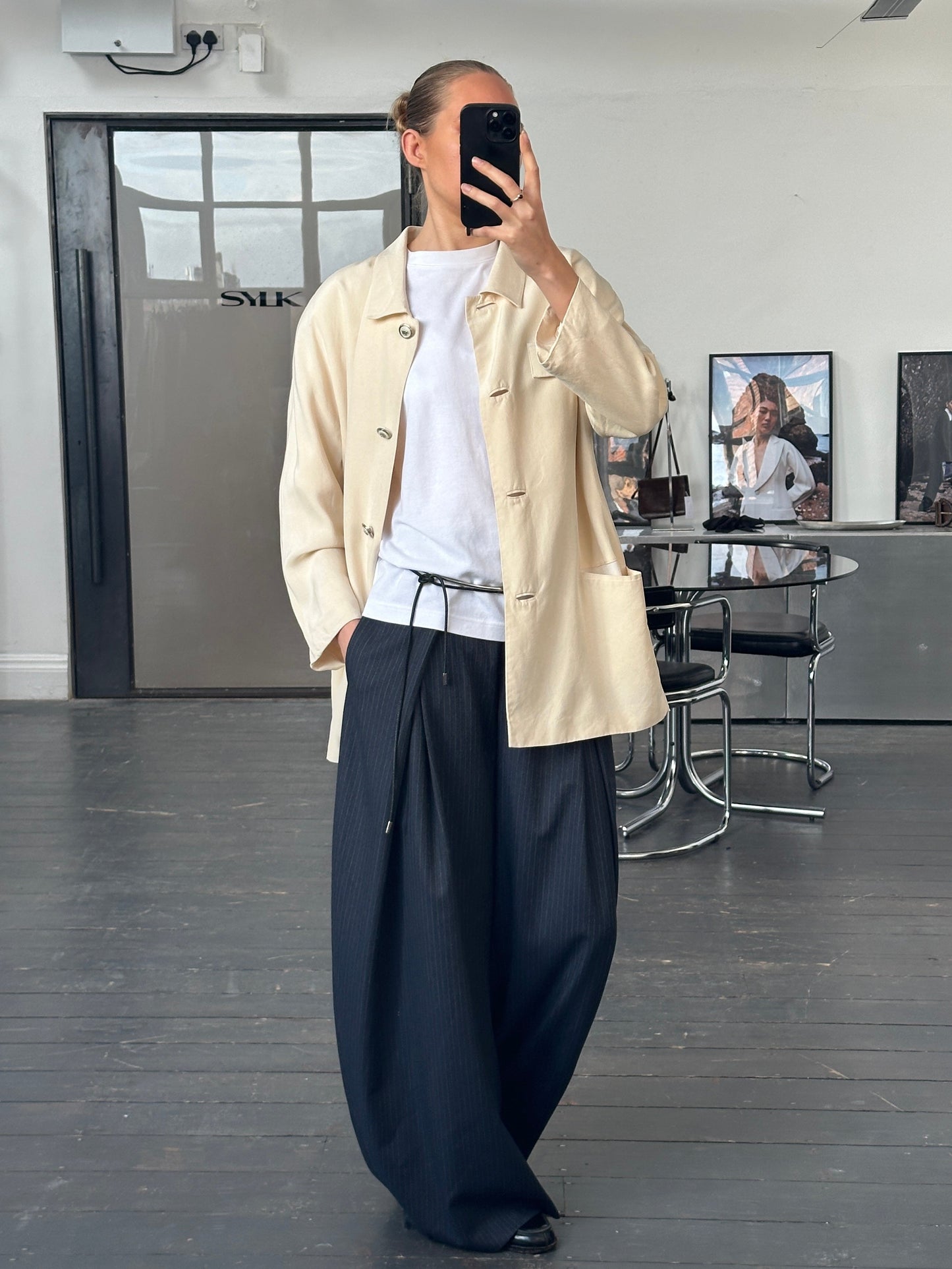 Gianni Versace Versatile 1990s Bespoke Button Pure Silk Blazer - XL