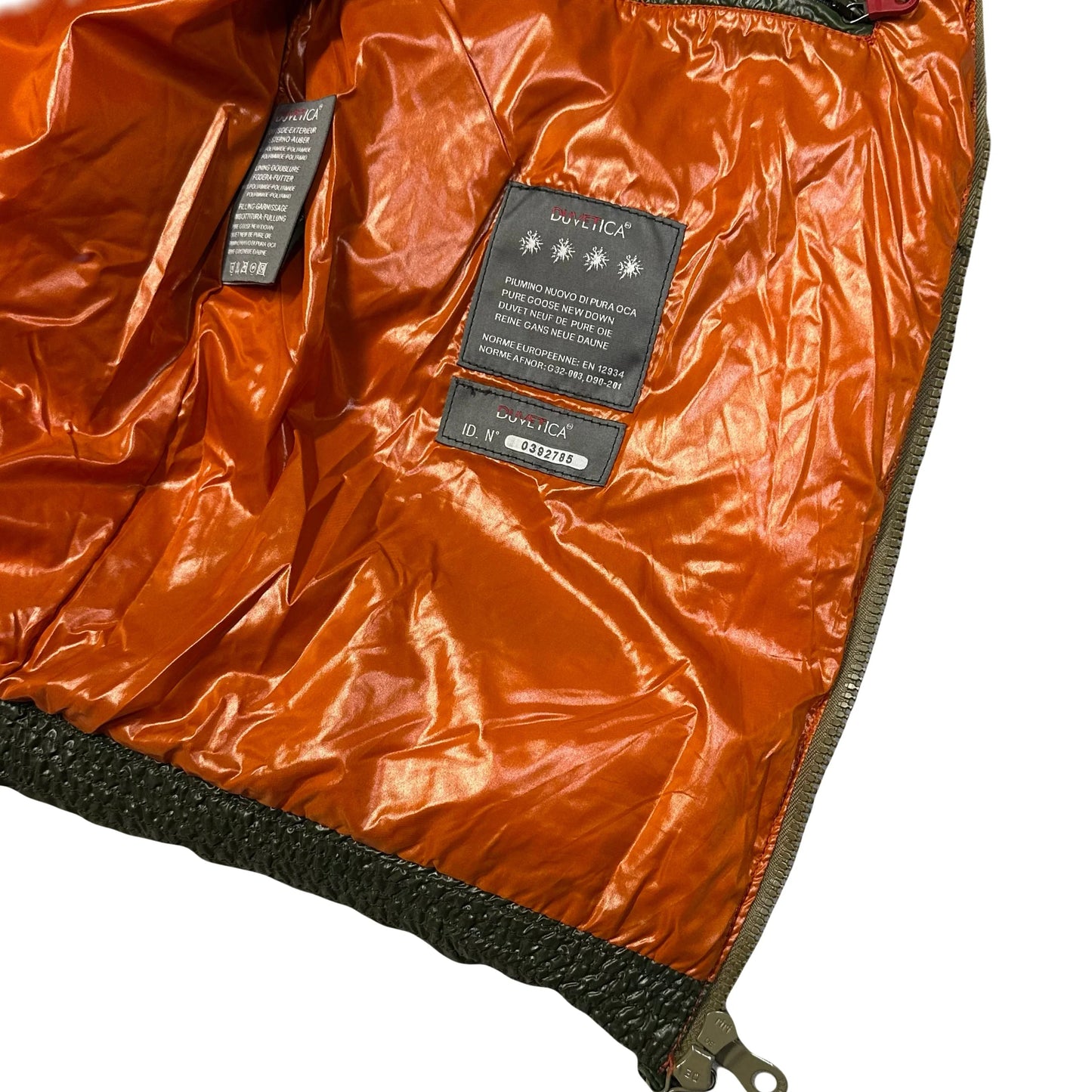 Duvetica Hooded Puffer Gilet In Khaki Green ( S )