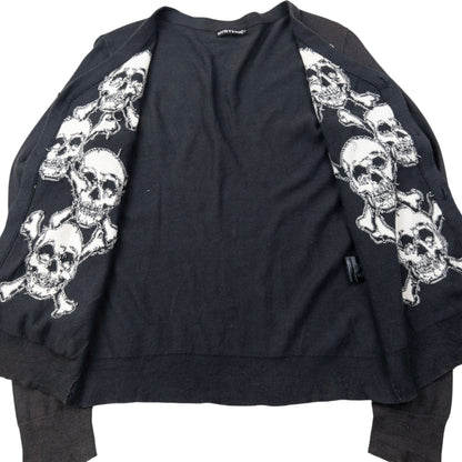 Vintage 2000s Hysteric Glamour Skull Print Cardigan Womens Size S | Small, Grey