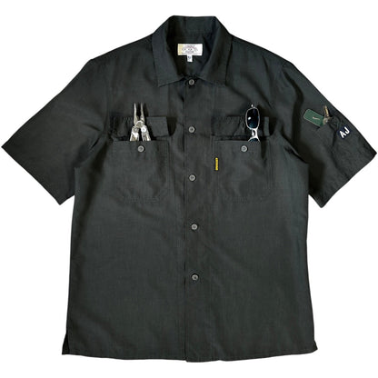Armani Jeans 00’s Short Sleeve Utility Shirt L | Large, Grey