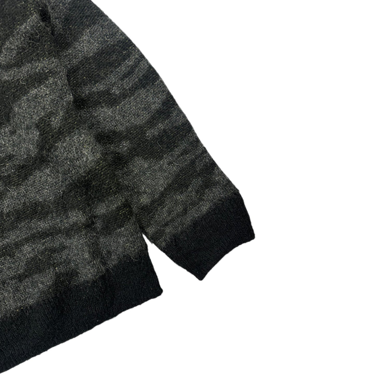 Aries Arise Black Mohair Knit Sweatshirt