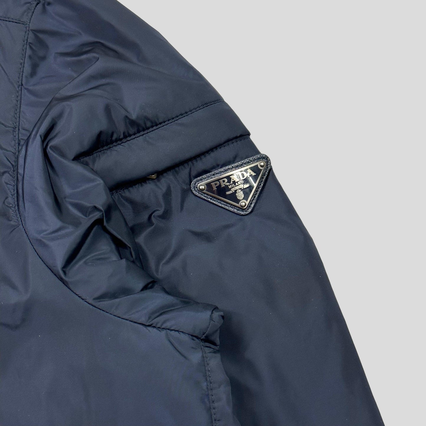 Prada Milano 2013 Midnight Navy Padded Nylon Windbreaker - M/L