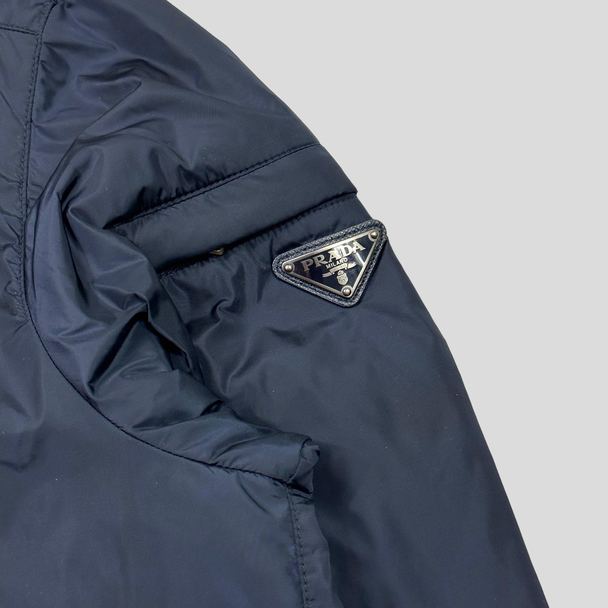 Prada Milano 2013 Midnight Navy Padded Nylon Windbreaker - M/L - Known Source