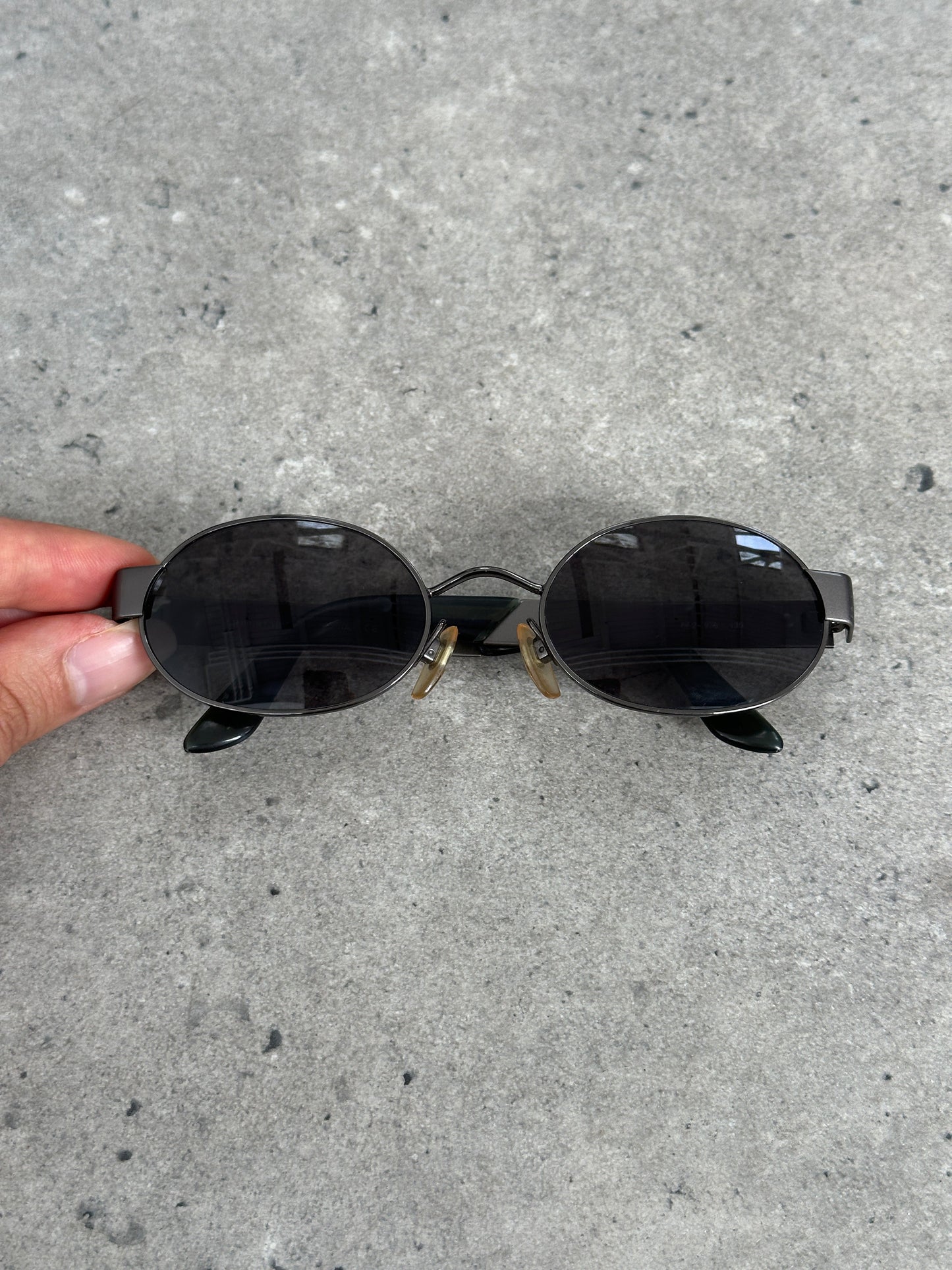 Giorgio Armani 1990s Oval Logo Sunglasses