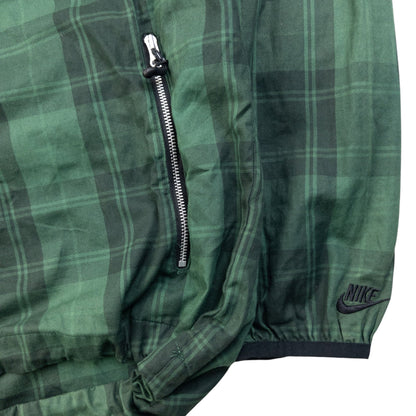 Vintage 2000s Nike Checkered Zip Up Jacket Size M | Medium, Green