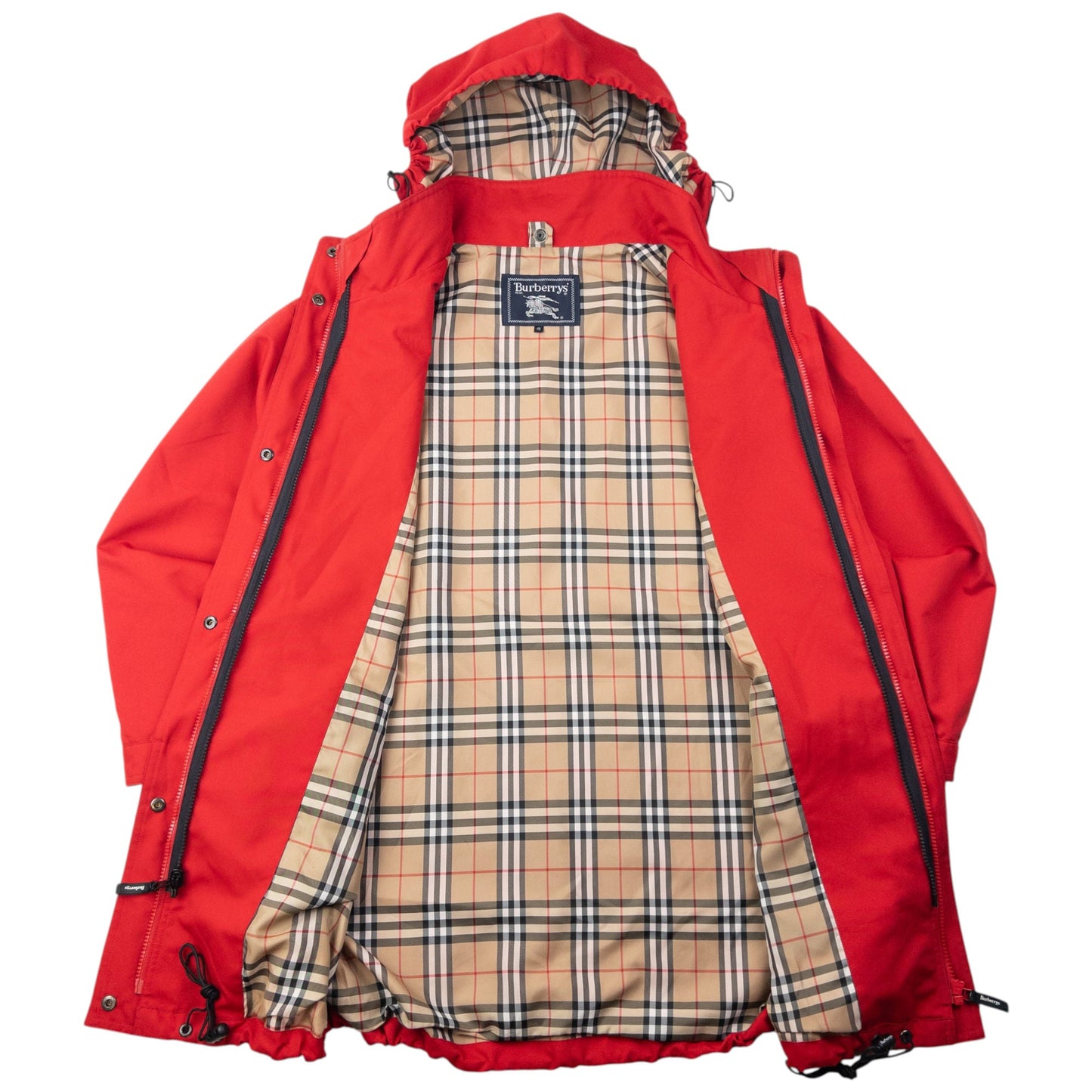 Vintage 90s Burberry Nova Check Lined Jacket Size XL | XL, Red