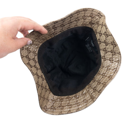 Vintage 2000s Gucci By Tom Ford Monogram Bucket Hat Size L | O/S, Brown