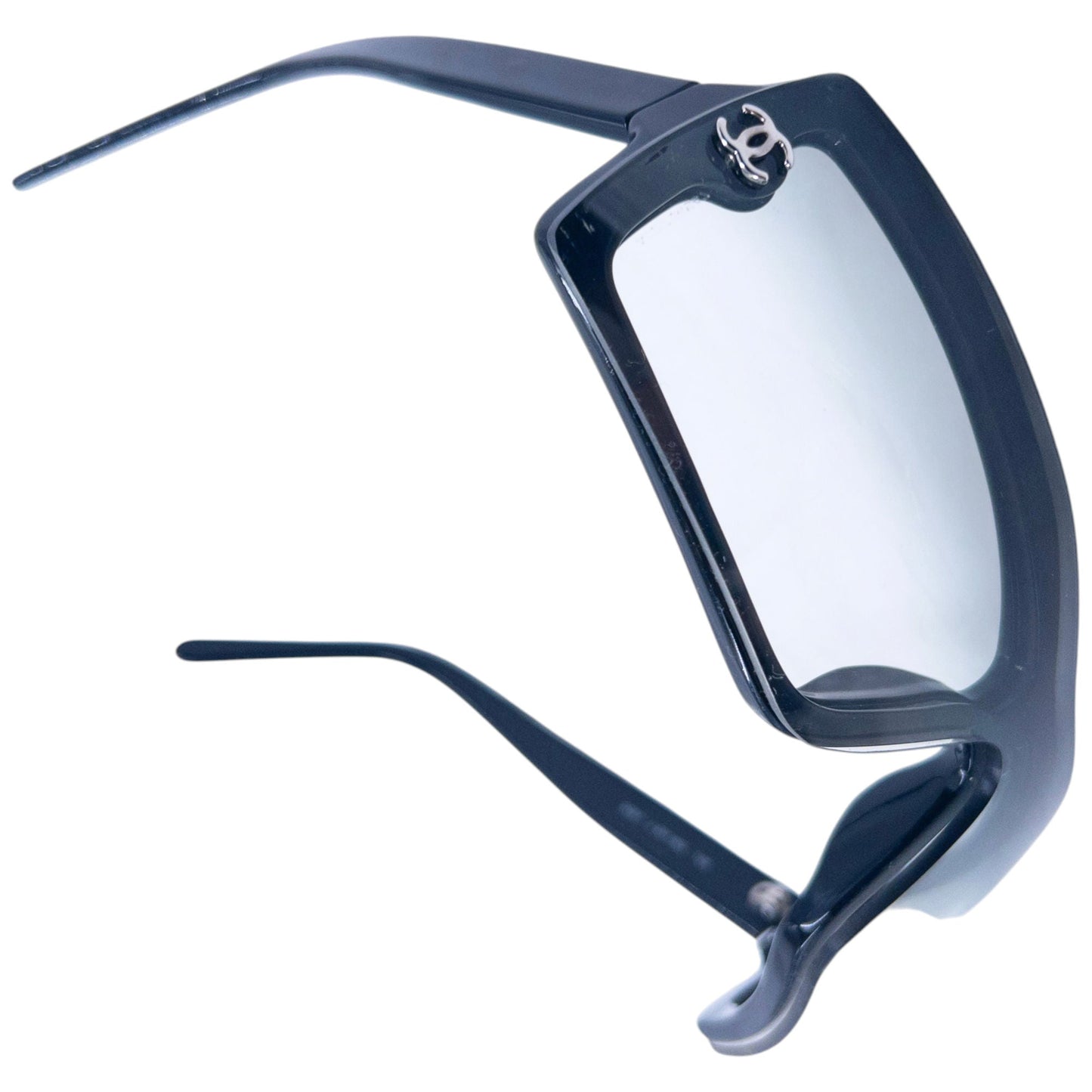 Vintage 2000s Chanel Shield Sunglasses | O/S, Black