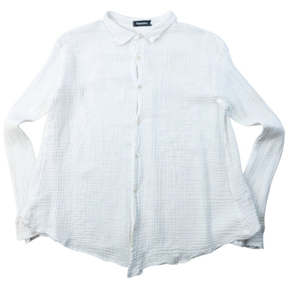 Vintage 90s Plantation By Issey Miyake Crinkle Button Up Shirt Womens Size S | Small, White
