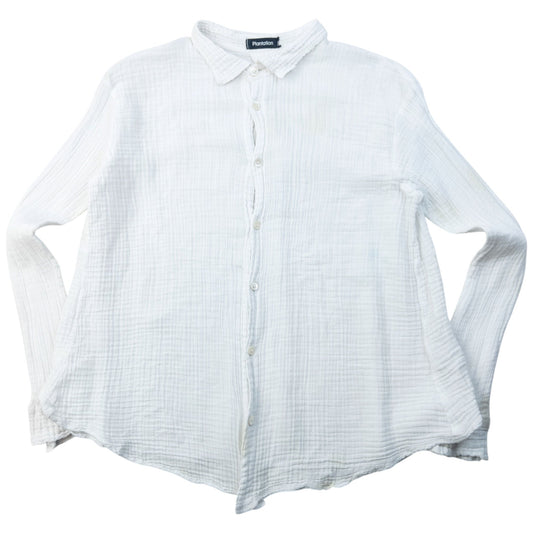 Vintage 90s Plantation By Issey Miyake Crinkle Button Up Shirt Womens Size S | Small, White