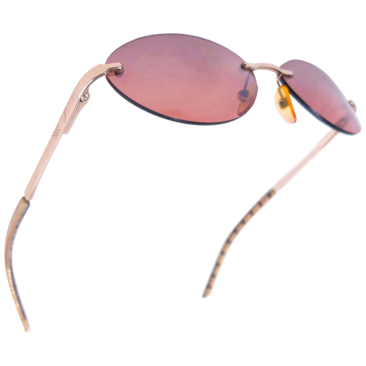 Vintage 2000s Burberry Nova Check Rimless Sunglasses | O/S, Gold
