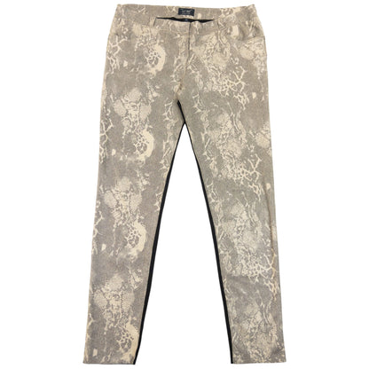 Vintage 2000s Armani Jeans Snakeskin Pattern Jacket & Trousers Set Womens Size L | Large, Black