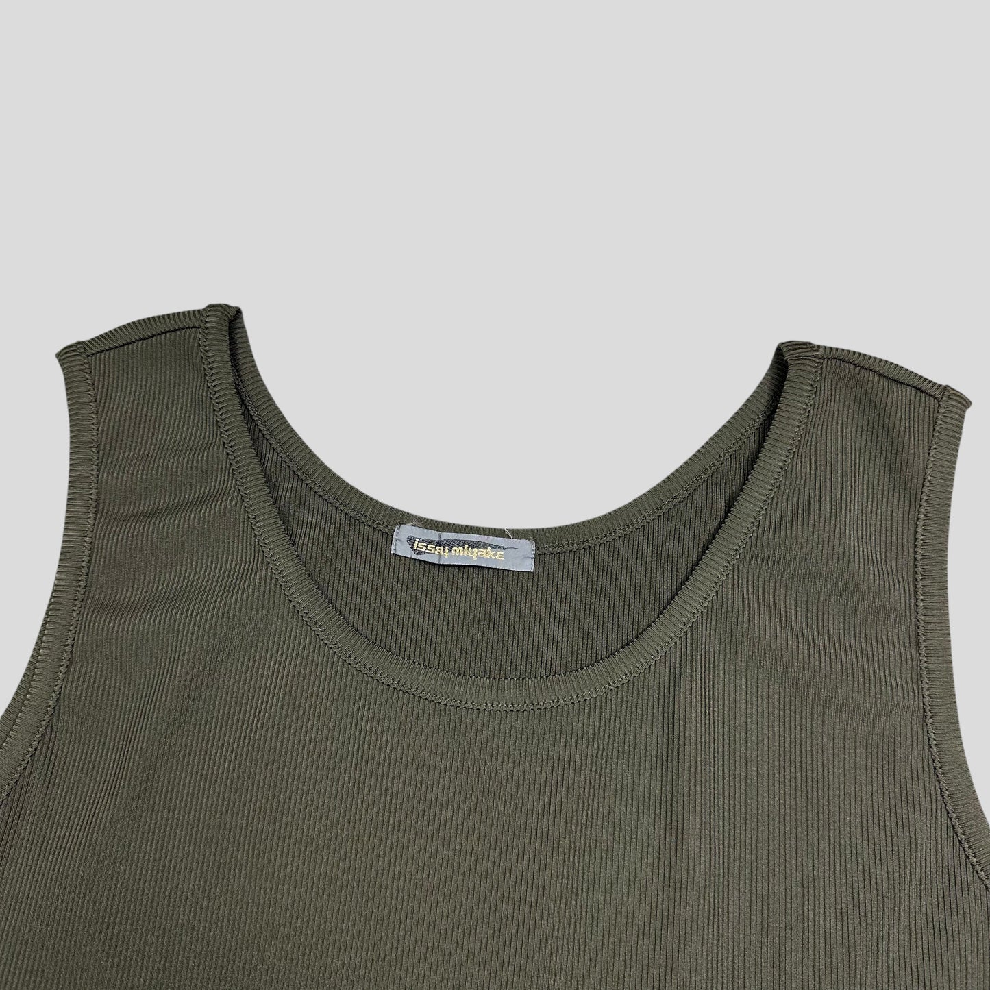 Issey Miyake 80’s Brush Tag Ribbed Pleated Vest - S