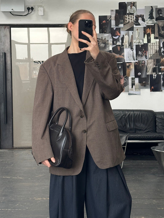 Christian Dior Monsieur 1990s Wool Single Breasted Blazer - 46R/XXL