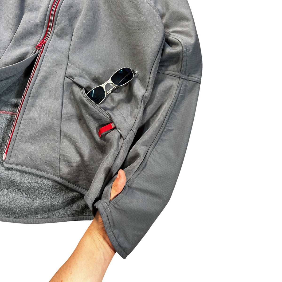 Adidas 2004 Asymmetrical Zip Two Tone Climawarm Hoodie S | Small, Grey