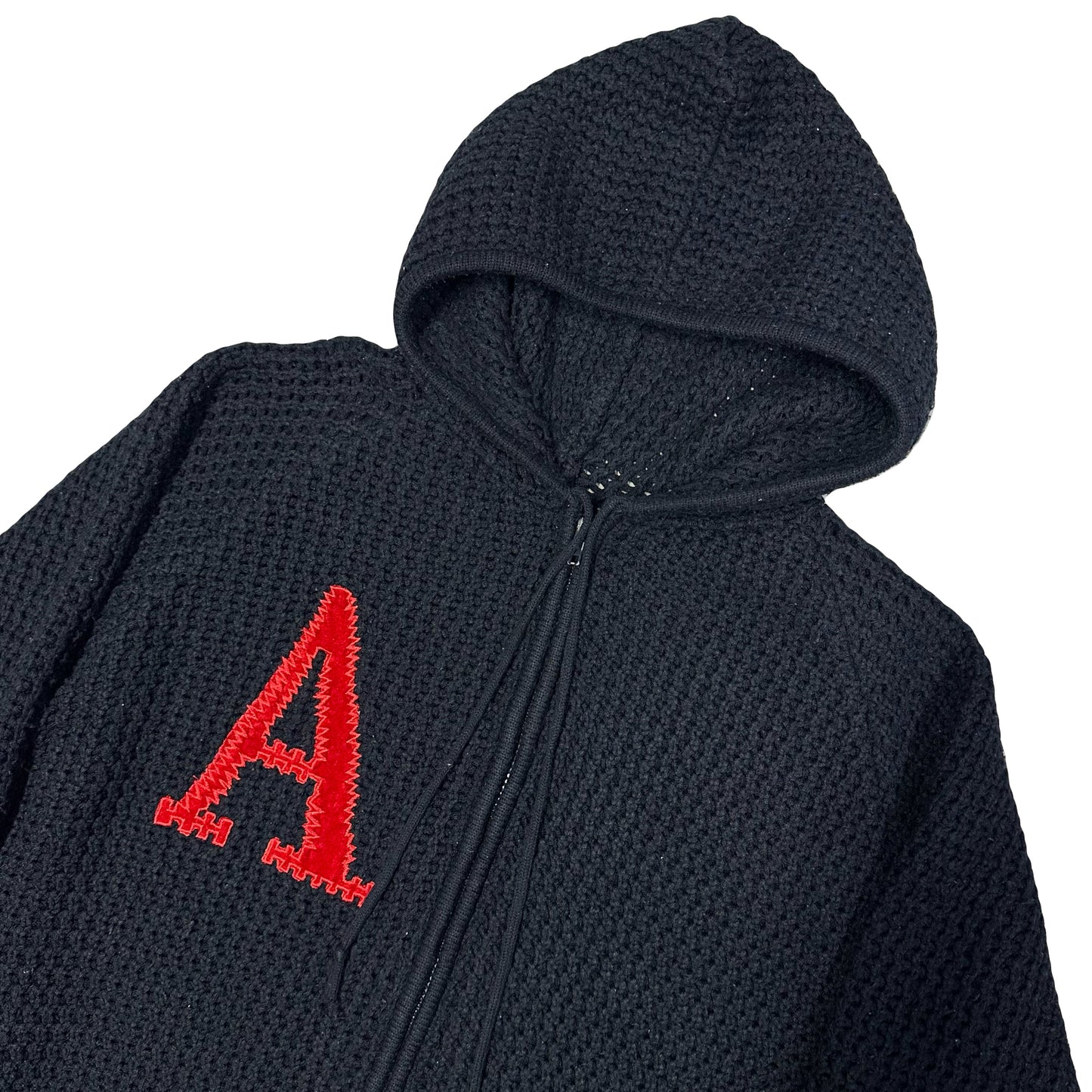 Armani Jeans Knitted Hoodie In Navy ( L )