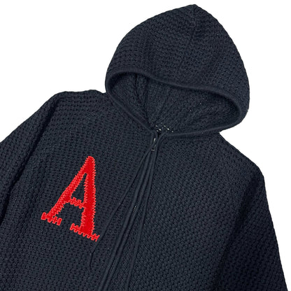 Armani Jeans Knitted Hoodie In Navy ( L )