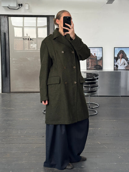 Dolce & Gabbana 1990s Wool Double Breasted Coat - L/XL