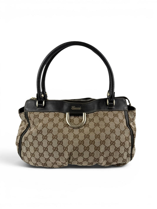 Vintage 90s Gucci Monogram GG Handbag | O/S, Brown