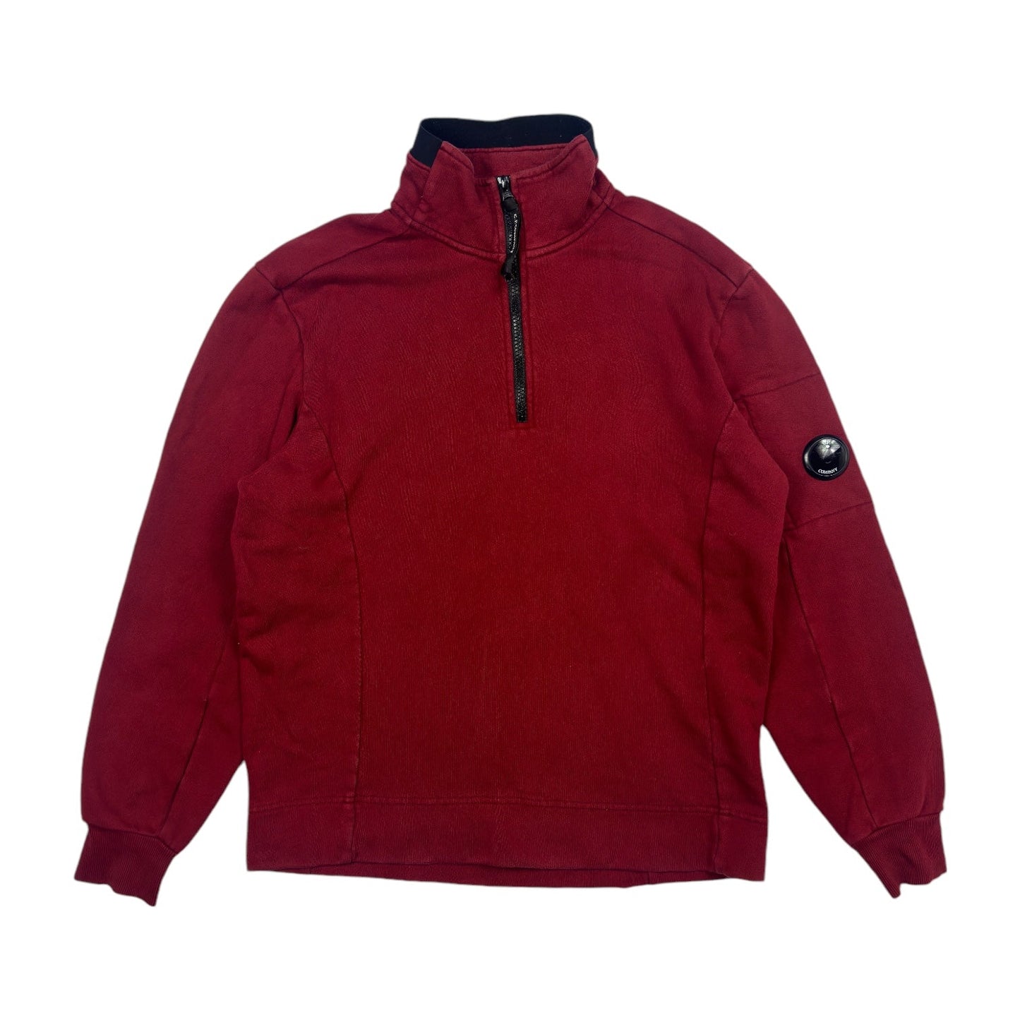 C.P. Company Red 1/4 Zip Sweatshirt