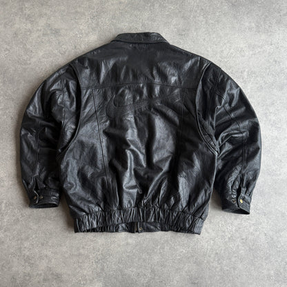 Nike RARE 1990s heavyweight leather jacket (XXL)