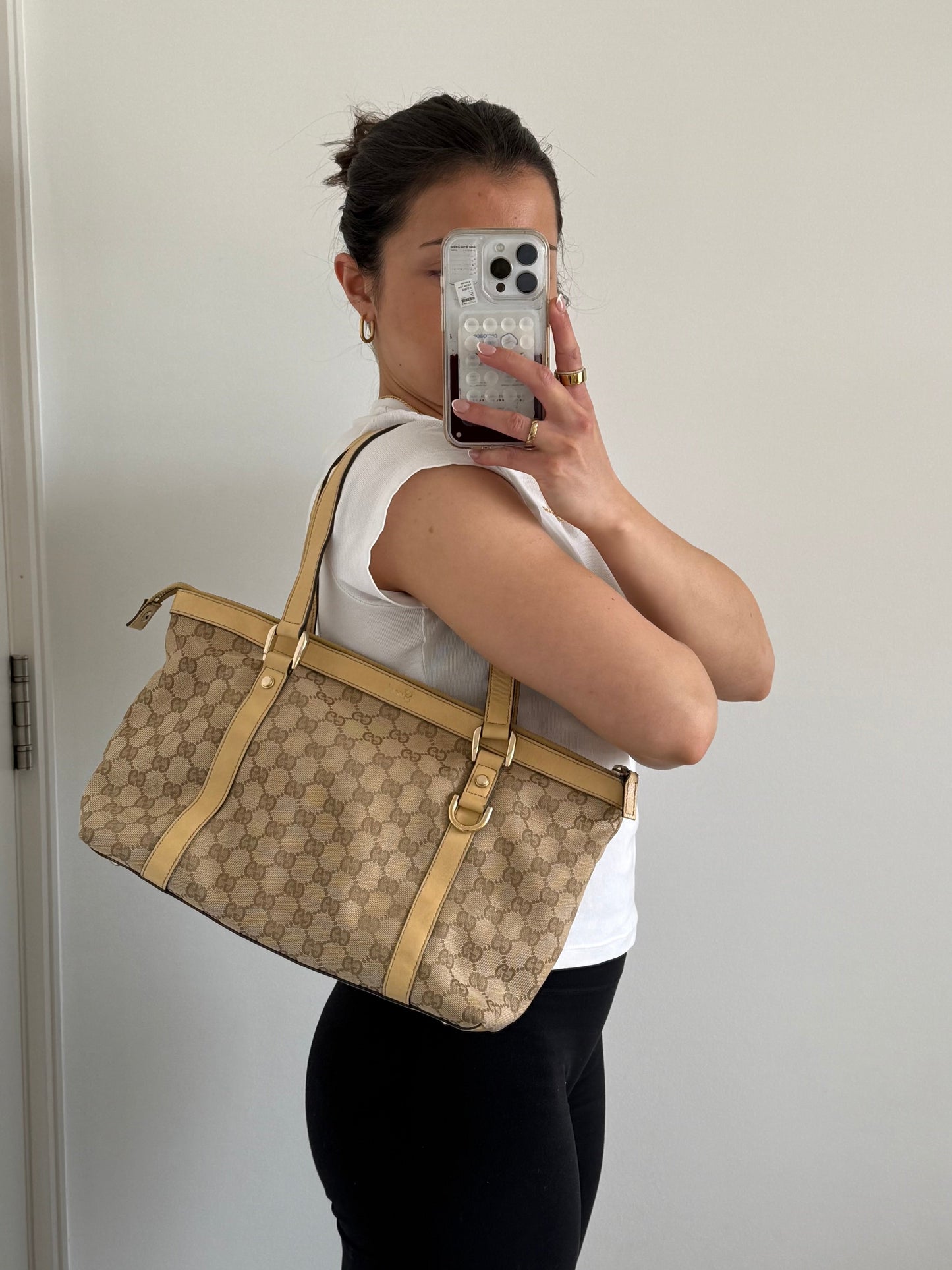 Vintage 90s Gucci GG Monogram Abbey Handbag | O/S, Multicoloured