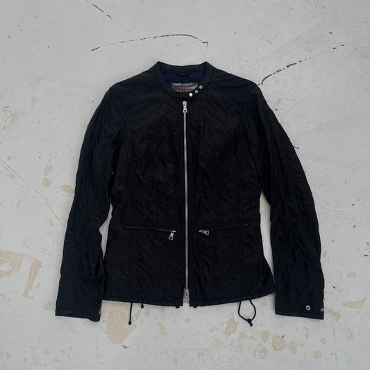 2000s prada sport moto jacket | Black, Black