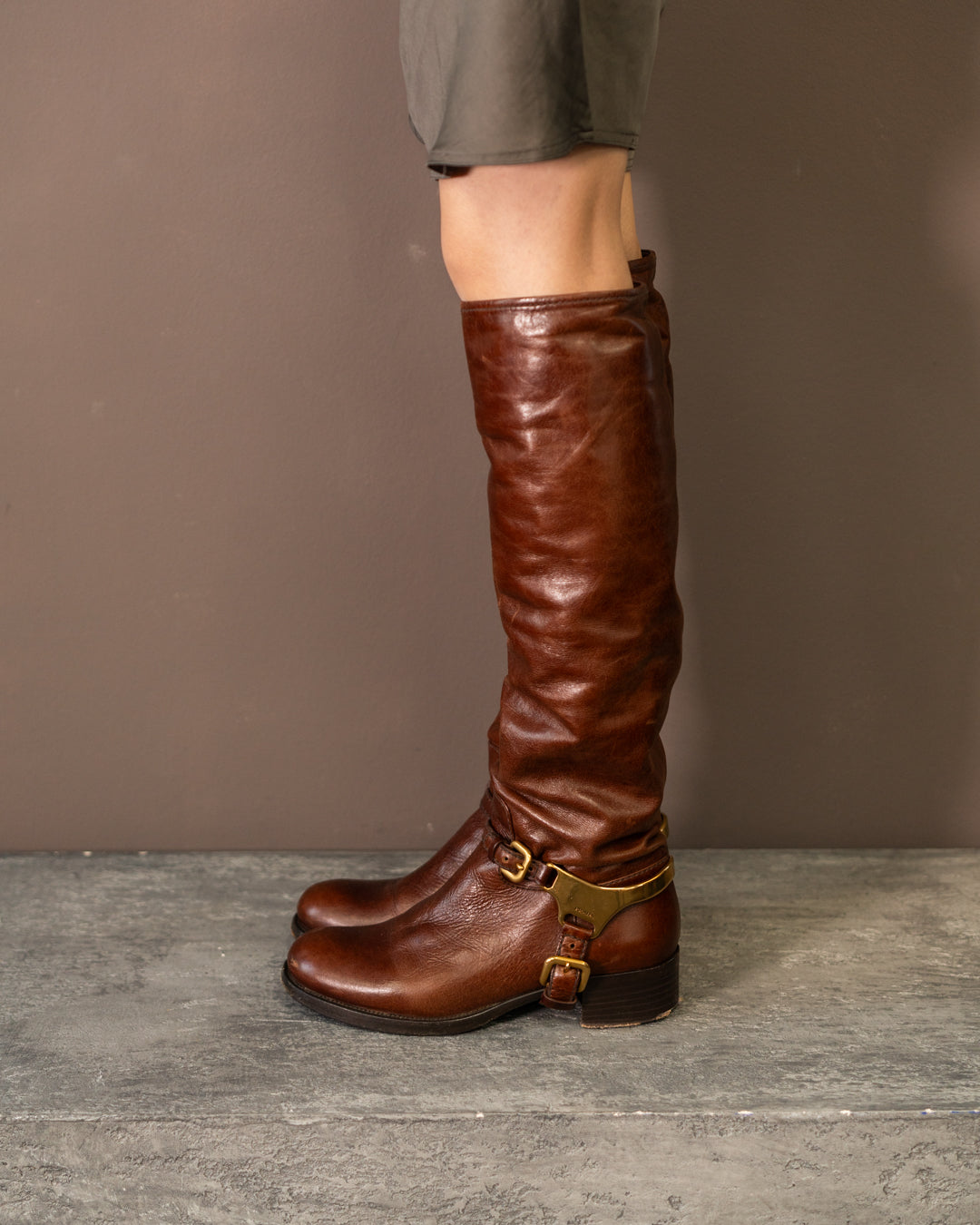 PRADA RIDING BOOTS (EU 36, FITS LIKE 38)