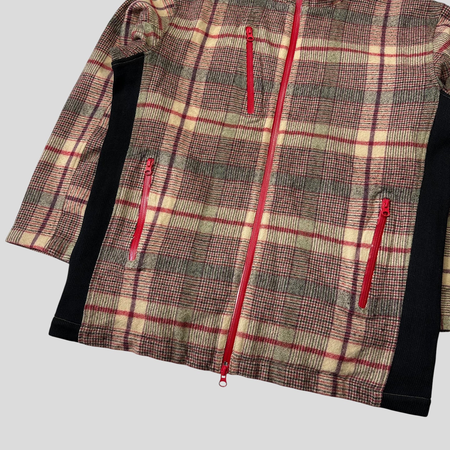 Comme Des Garçons SHIRT AW05 Technical Wool Plaid Jacket - M/L | Default Title, Red