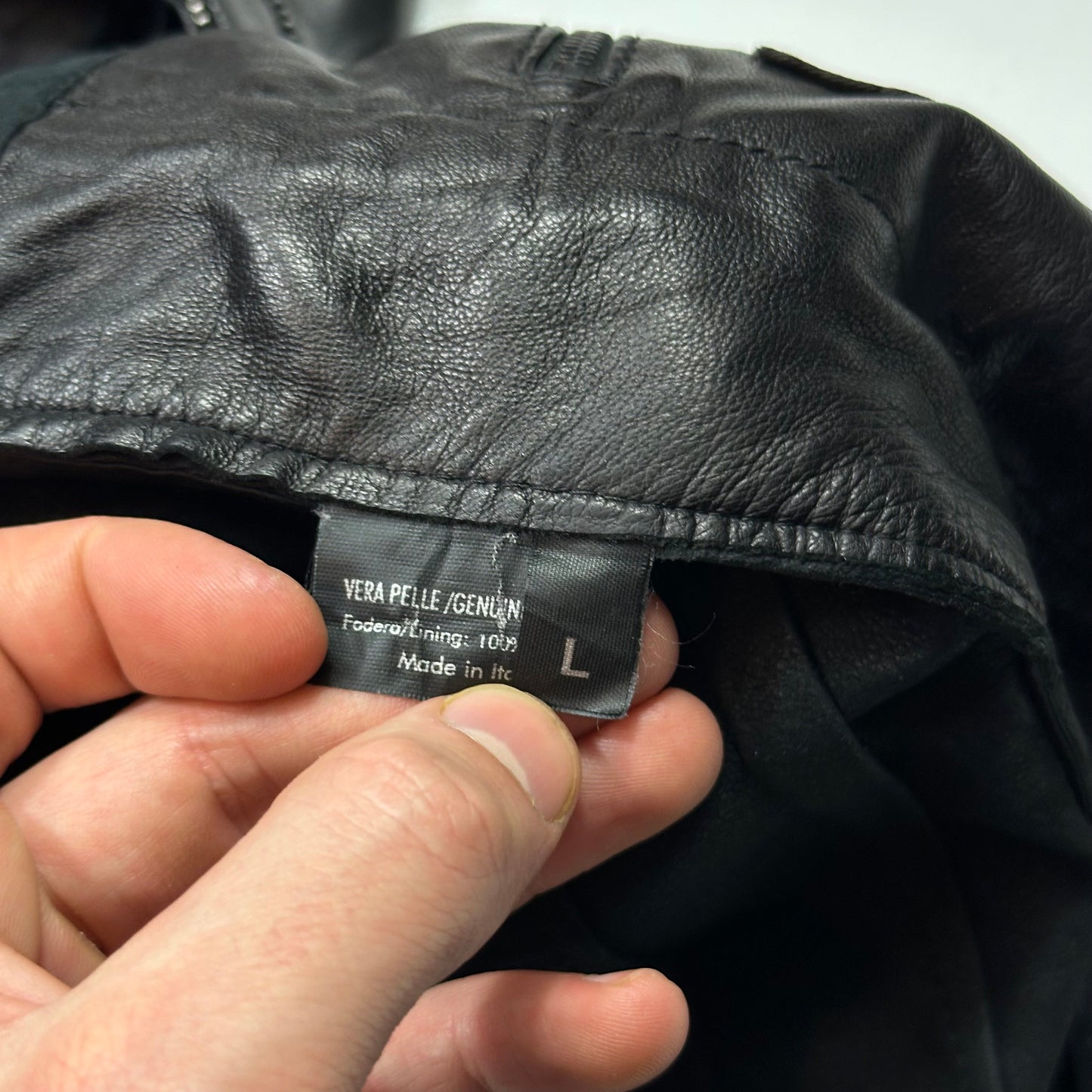 Neil Barrett 00’s Multi Zip Detailed Leather Flight Jacket - M