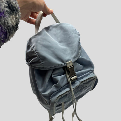 Prada Milano 00’s Nylon Multipocket Mini Backpack | O/S, Blue